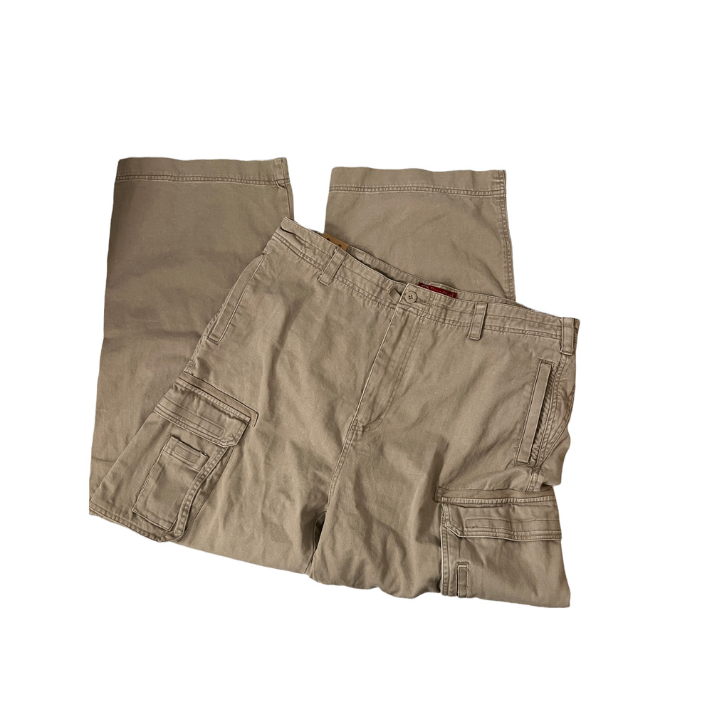 U.S. EXPEDITION Mens Pants Tan Travel Cargo Utility Pockets Sz 38 X 32 - NWT